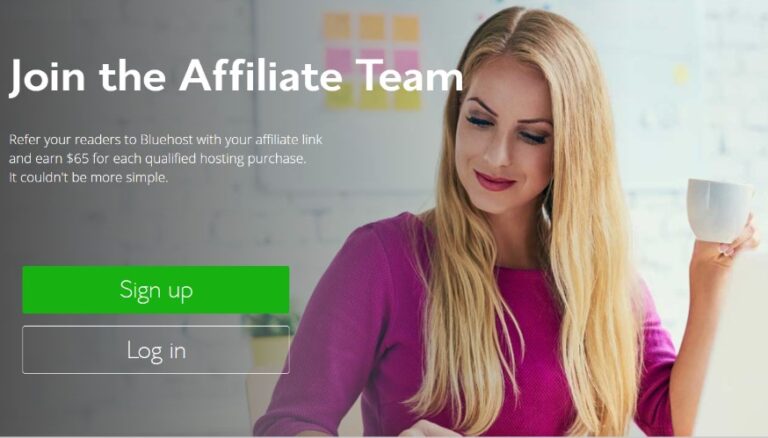 Bluehost affiliate program sign up