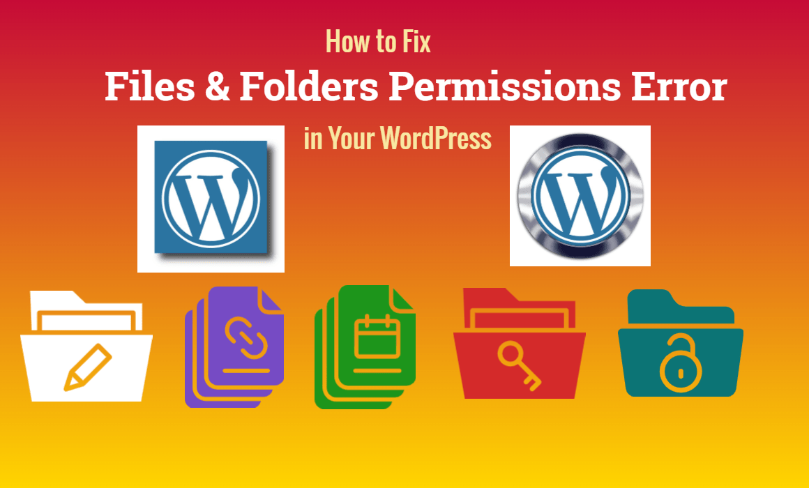 How to fix file and folder permissions error in wordpress
